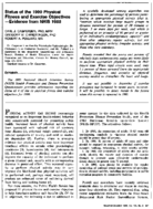 Status of the 1990 physical fitness and exercise objectivesevidence from NHIS 1985