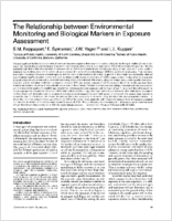 The Relationship Between Environmental Monitoring and Biological Markers in Exposure Assessment