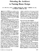 Orienting The Architect To Nursing Home Design