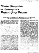 Student perspectives on learning in a prepaid group practice
