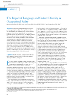 The impact of language and culture diversity in occupational safety