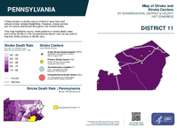 PA Congressional District 11 Stroke and Stroke Centers Map 119th Congress