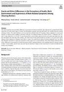 Racial and ethnic differences in the perceptions of health work environment and experiences of workrelated symptoms among cleaning workers