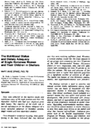 The nutritional status and dietary adequacy of single homeless women and their children in shelters