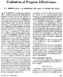 Evaluation of program effectiveness