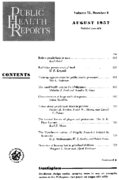 Public Health Rep v 72 no 8  table of contents