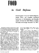 Food in civil defense