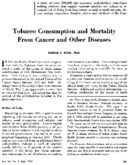 Tobacco consumption and mortality from cancer and other diseases