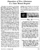 Disposition of first admissions to a State mental hospital