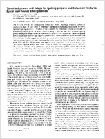 Threshold powers and delays for igniting propane and butaneair mixtures by cw laserheated small particles