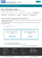 CDC COVID Data Tracker Cases  Deaths Among Healthcare Personnel January 14 2021