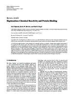 Haptenation Chemical Reactivity and Protein Binding