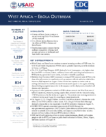 West Africa  Ebola Outbreak Fact Sheet 2 Fiscal Year FY 2014
