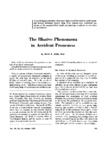 The illusive phenomena in accident proneness