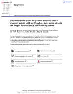 Polymethylation Scores for Prenatal Maternal Smoke Exposure Persist Until Age 15 and Are Detected in Saliva in the Fragile Families and Child Wellbeing Cohort