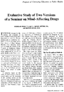 Evaluative study of two versions of a seminar on mindaffecting drugs