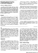 Promoting Breast Feeding A National Perspective