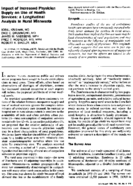 Impact of increased physician supply on use of health services a longitudinal analysis in rural Minnesota