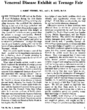 Venereal disease exhibit at teenage fair