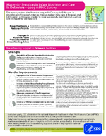 Maternity Practices in Infant Nutrition and Care in Deleware  2009 mPINC Survey