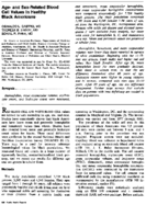 Age and sexrelated blood cell values in healthy black Americans