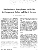 Distribution of toxoplasma antibodies in comparable urban and rural groups