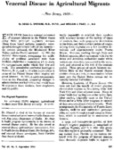 Venereal disease in agricultural migrants