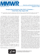 Changing Age Distribution of the COVID19 Pandemic  United States MayAugust 2020