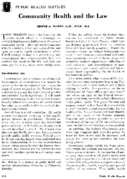 Community health and the law