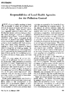 Responsibilities of local health agencies for air pollution control