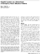Hospital location as a determinant of emergency room utilization patterns