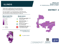 IL Congressional District 04 Stroke and Stroke Centers Map 118th Congress