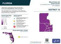 FL Congressional District 10 Stroke and Stroke Centers Map 119th Congress