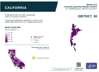 CA Congressional District 50 Stroke and Federally Qualified Health Centers Map 118th Congress