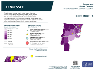 TN Congressional District 07 Stroke and Stroke Centers Map 118th Congress