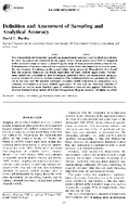 Definition and Assessment of Sampling and Analytical Accuracy