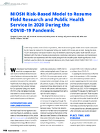 NIOSH RiskBased Model to Resume Field Research and Public Health Service in 2020 During the COVID19 Pandemic