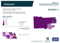 NE Congressional District 02 Stroke and Federally Qualified Health Centers Map 118th Congress
