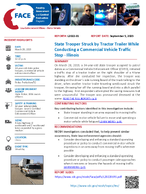 State Trooper Struck by Tractor Trailer While Conducting a Commercial Vehicle Traffic Stop  Illinois