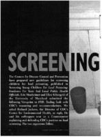 Critique Of CDCs Retreat From Recommending Universal Lead Screening For Children