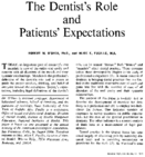 The Dentists Role And Patients Expectations