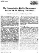 The Queensbridge Health Maintenance Service For The Elderly 19611965