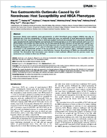 Two Gastroenteritis Outbreaks Caused by GII Noroviruses Host Susceptibility and HBGA Phenotypes