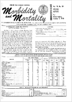 Morbidity and Mortality Weekly Report Vol 19 No 39 week ending October 3 1970