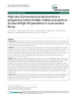 High rate of pneumococcal bacteremia in a prospective cohort of older children and adults in an area of high HIV prevalence in rural western Kenya