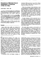 Prevalence Of Elevated Serum Cholesterol In Personnel Of The Us Navy
