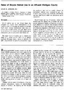Rates Of Bicycle Helmet Use In An Affluent Michigan County