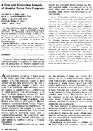 A Cost And Production Analysis Of Hospital Dental Care Programs