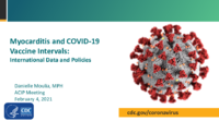 Myocarditis and COVID19 vaccine intervals  international data and policies