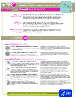 mPINC 2013 Survey CDC Survey of Maternity Practices in Infant Nutrition and Care Hawaii Results Report
